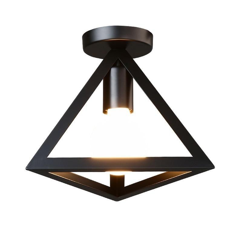 Plafonnier Chambre Industriel Noir - Triangulaire-Passion Steampunk