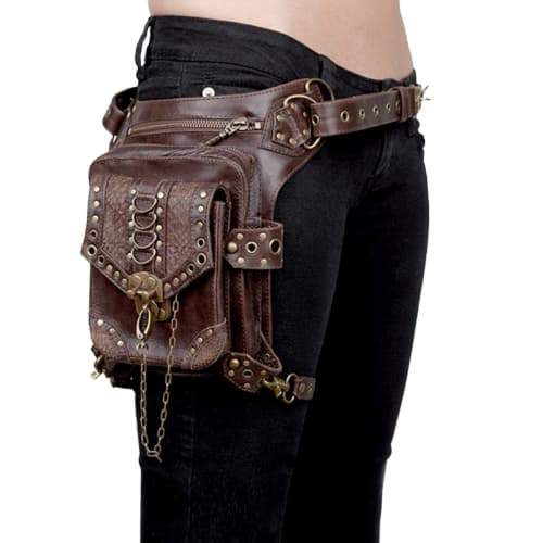 Sac Ceinture Cuir Femme - Steampunk Style-Passion Steampunk
