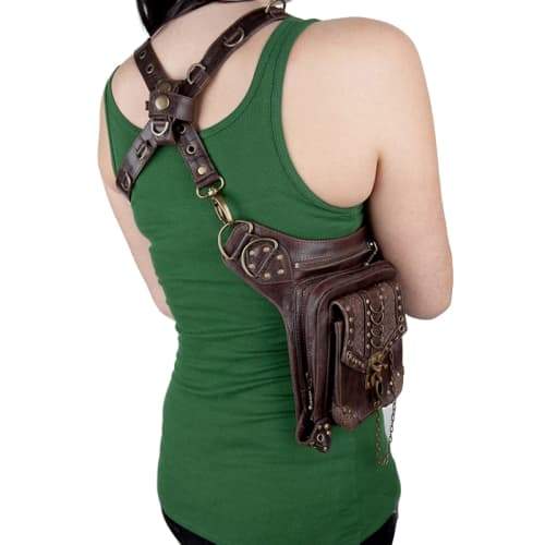 Sac Ceinture Cuir Femme - Steampunk Style-Passion Steampunk