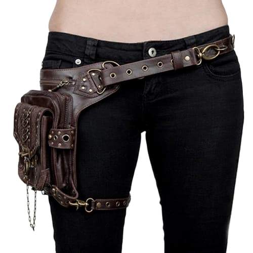 Sac Ceinture Cuir Femme - Steampunk Style-Passion Steampunk
