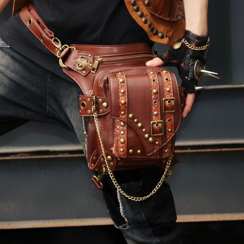 Sac Steampunk - En Cuir-Passion Steampunk