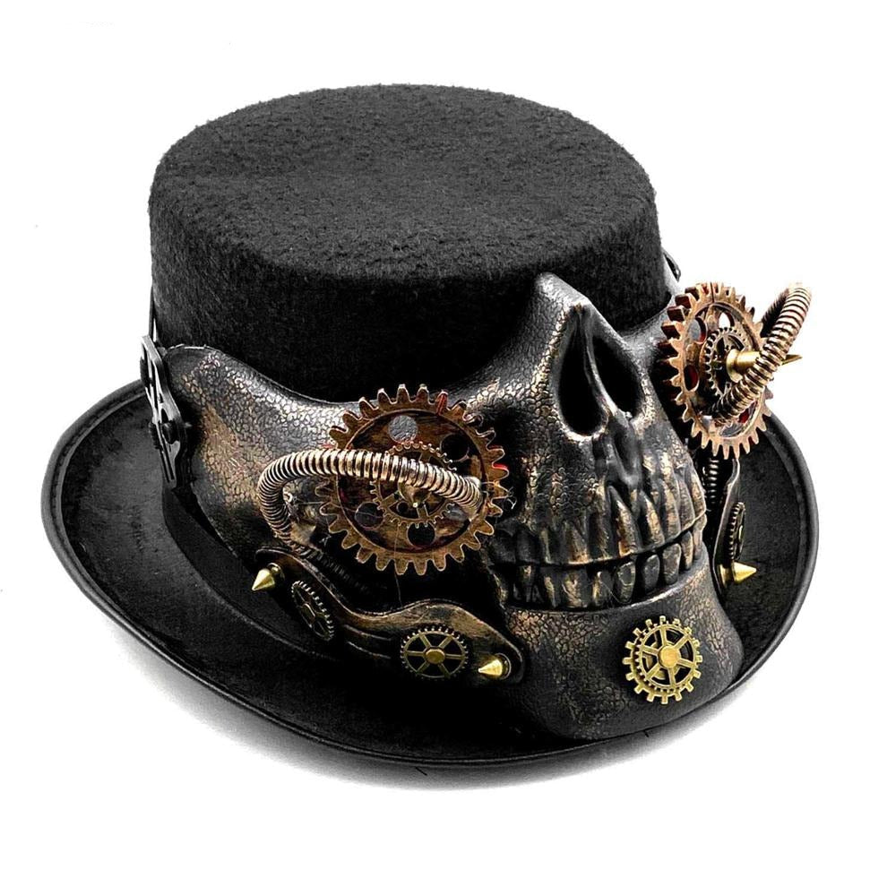 Chapeau haut de Forme - Tête de Mort-Passion Steampunk