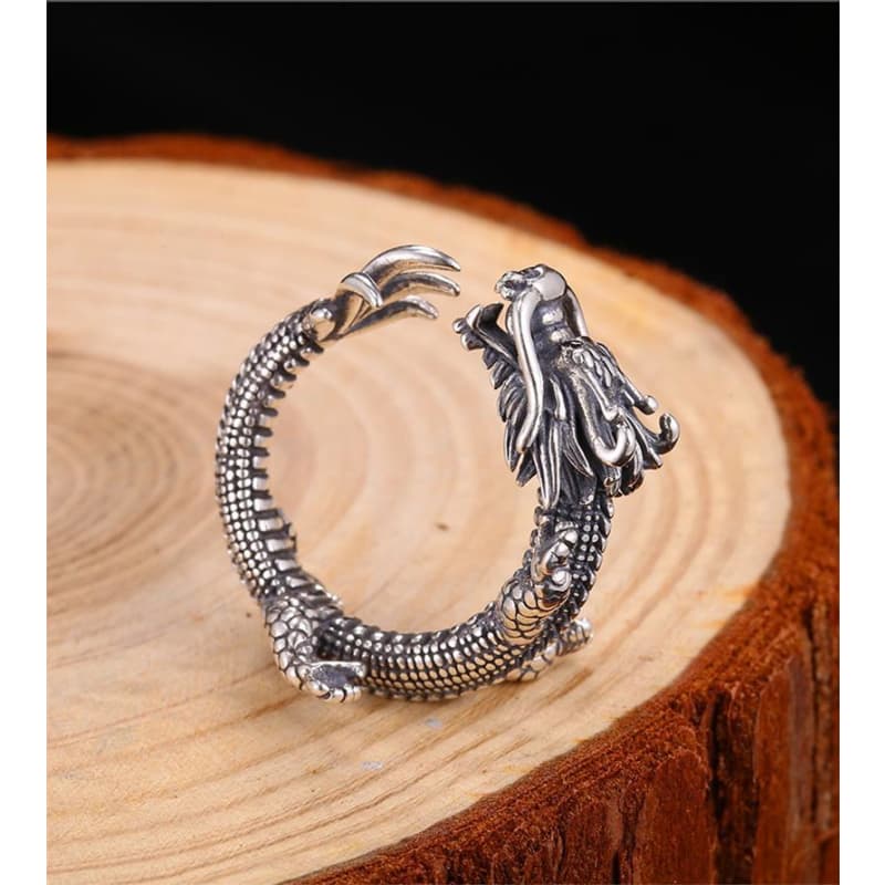 Bague Dragon Homme Tournoyant