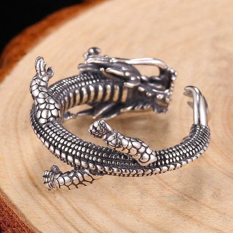 Bague Dragon Homme Tournoyant