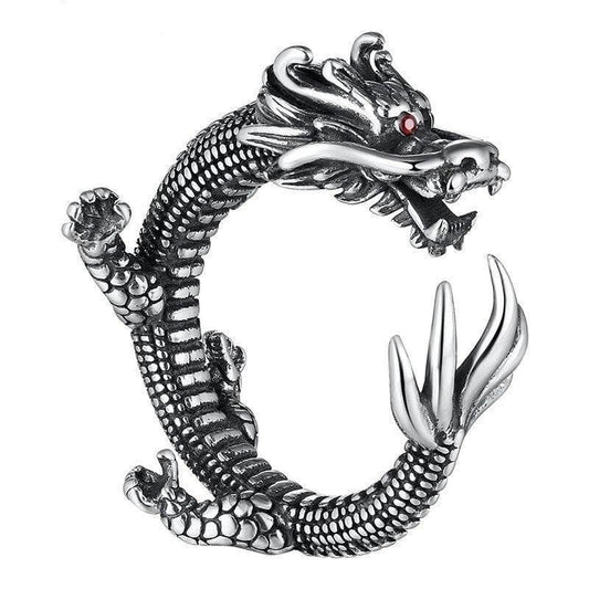 Bague Dragon Homme Tournoyant