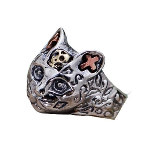 Bague Chat Argent - Style Steampunk