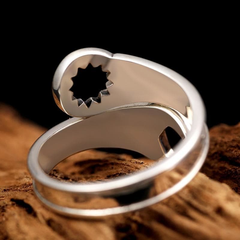 Bague Clé Plate Argent - Steampunk Style