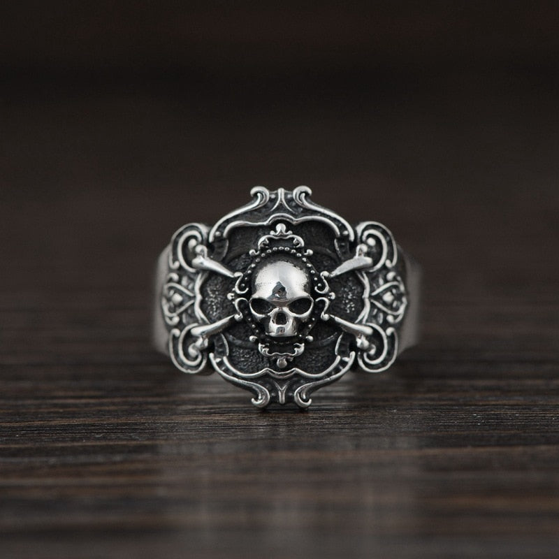 Bague Pirate Punk en Argent