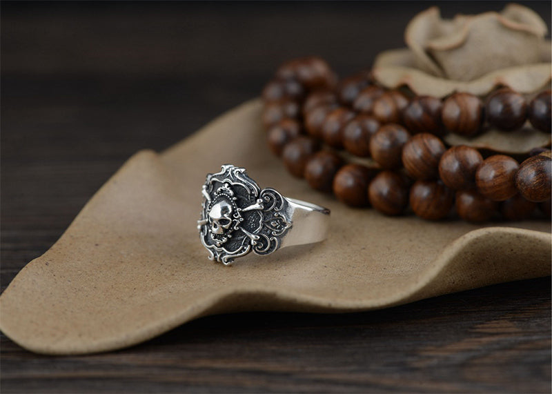 Bague Pirate Punk en Argent