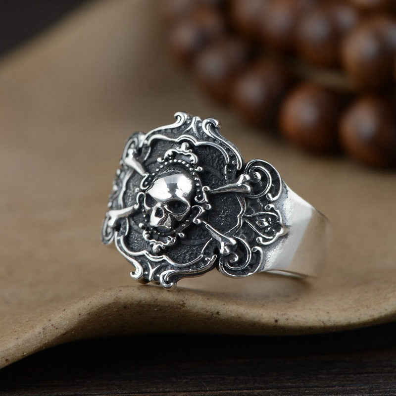 Bague Pirate Punk en Argent