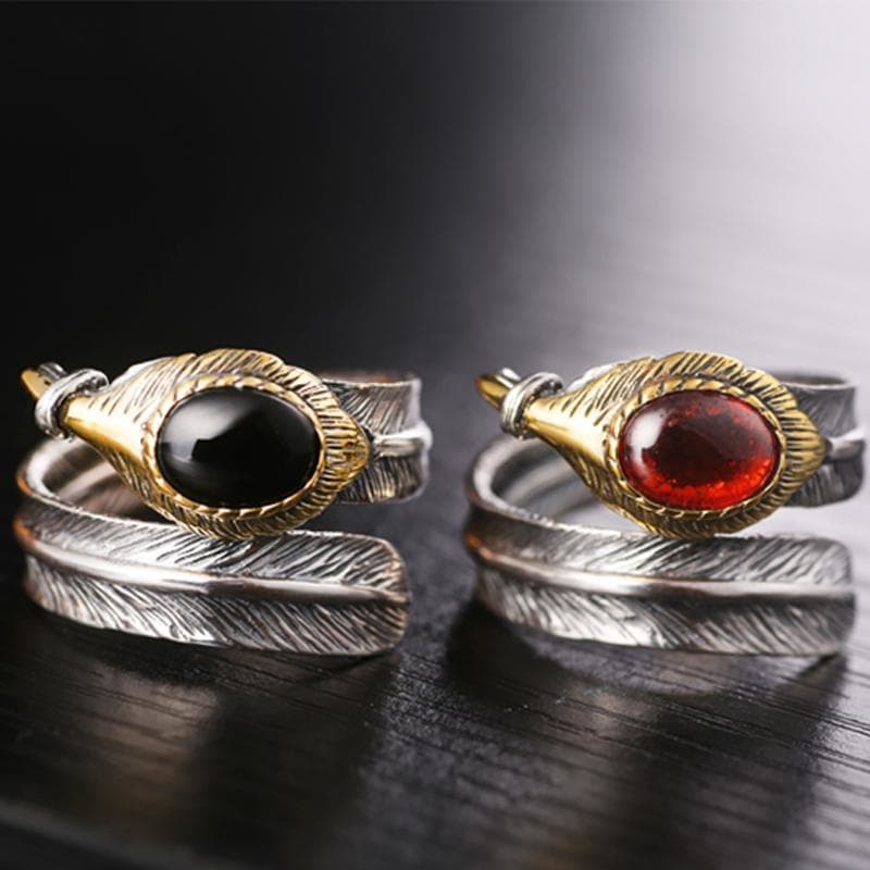 Bague Steampunk <br> Plume Enroulée