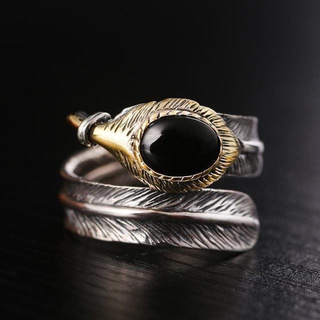 Bague Steampunk <br> Plume Enroulée