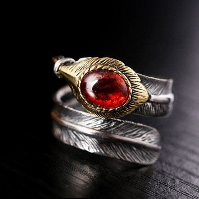 Bague Steampunk <br> Plume Enroulée