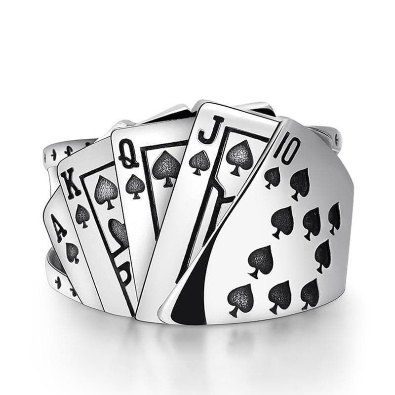 Bague Homme - Poker d' Argent