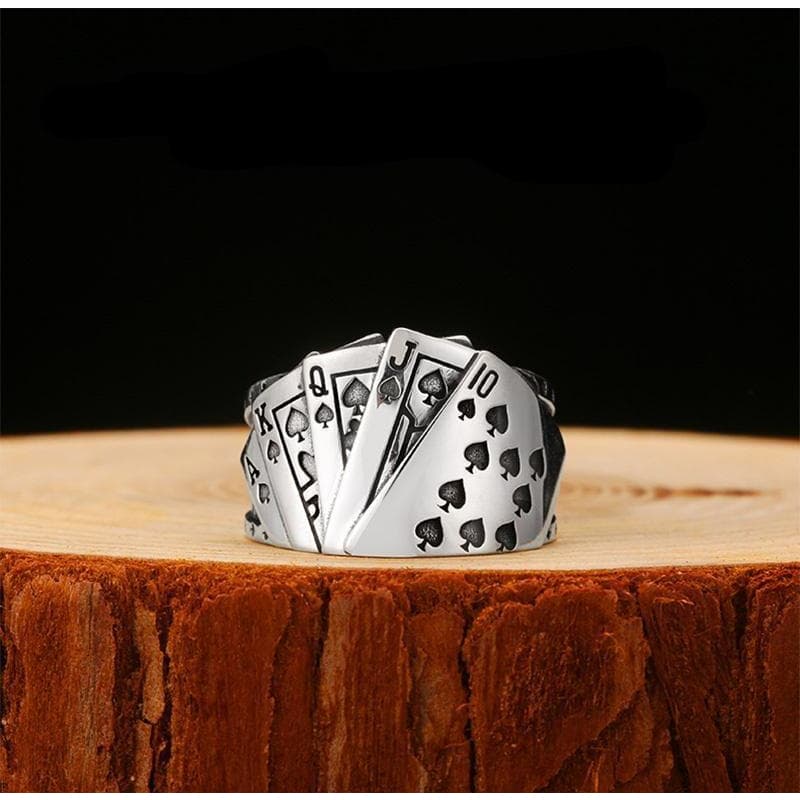 Bague Homme - Poker d' Argent