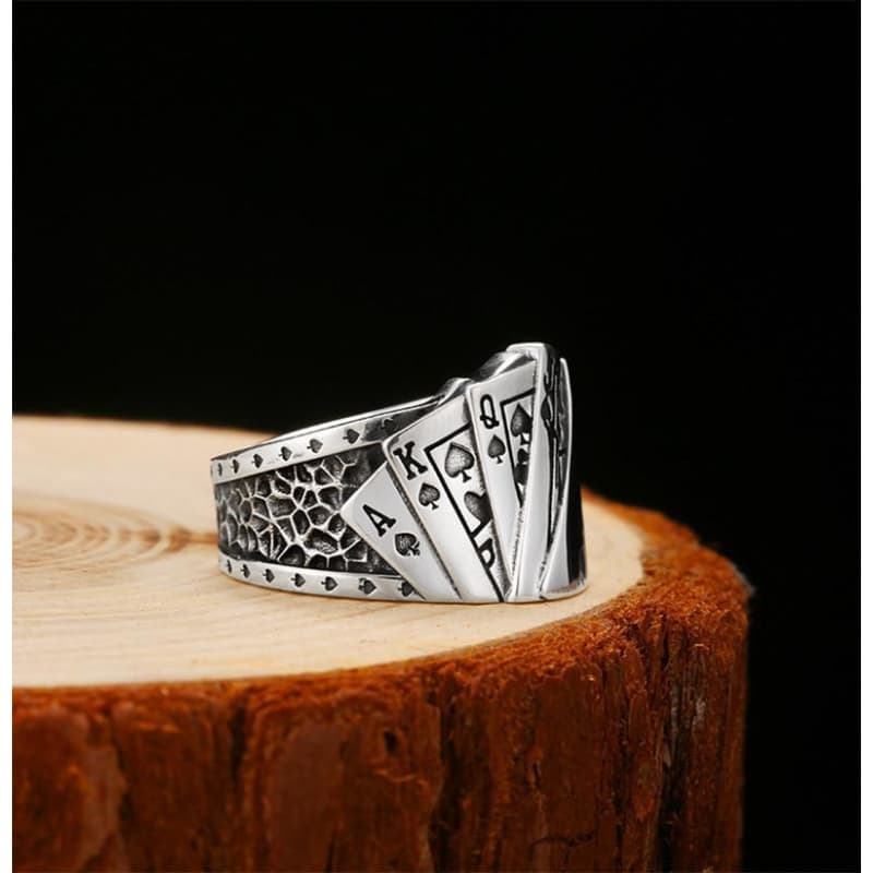 Bague Homme - Poker d' Argent