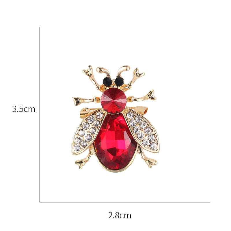 Broche Steampunk - Insecte Rouge