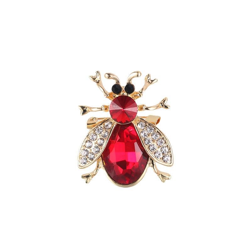 Broche Steampunk - Insecte Rouge