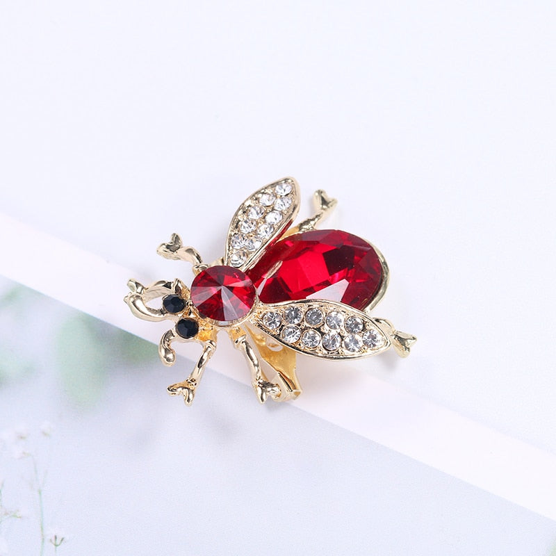 Broche Steampunk - Insecte Rouge