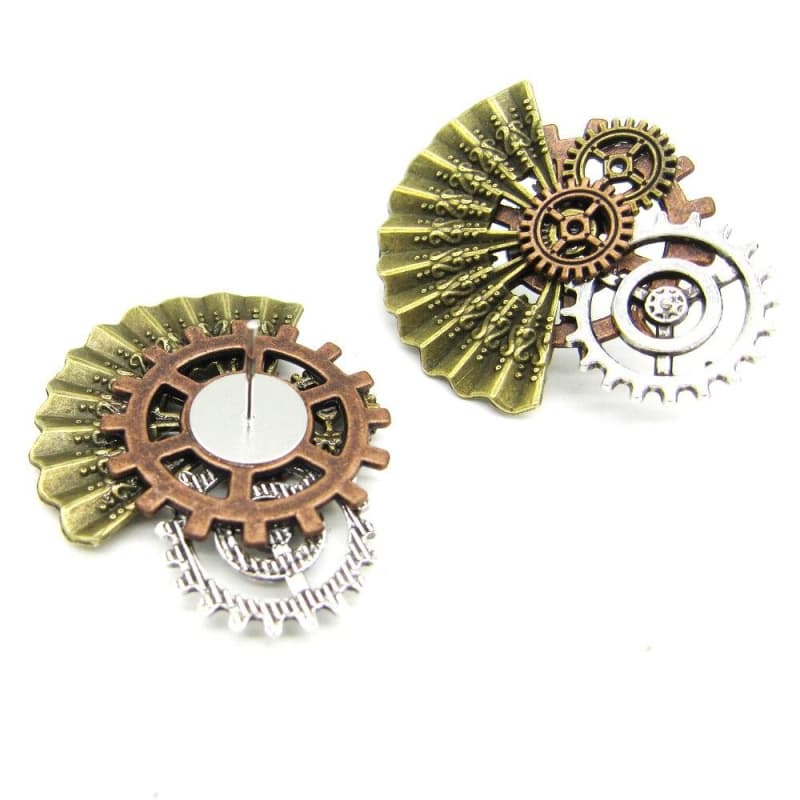 Boucles Steampunk - Éventails Japonais