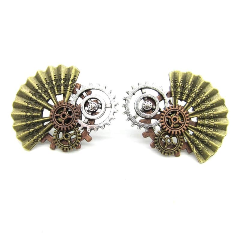 Boucles Steampunk - Éventails Japonais