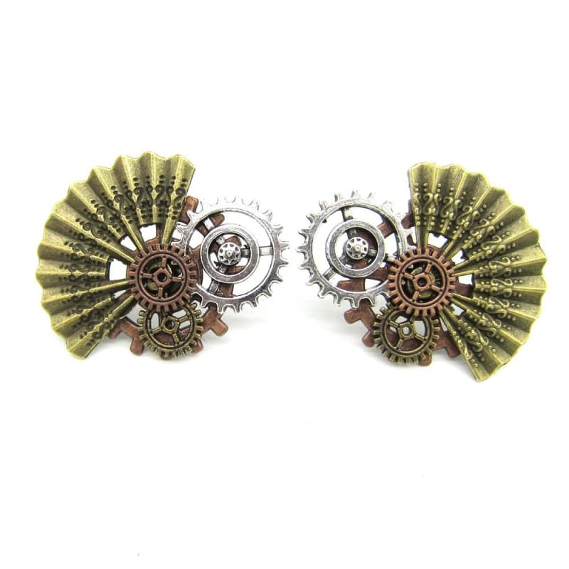 Boucles Steampunk - Éventails Japonais