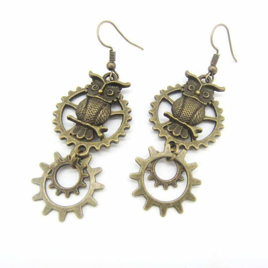 Boucles d' Oreilles Hibou - Grand Duc