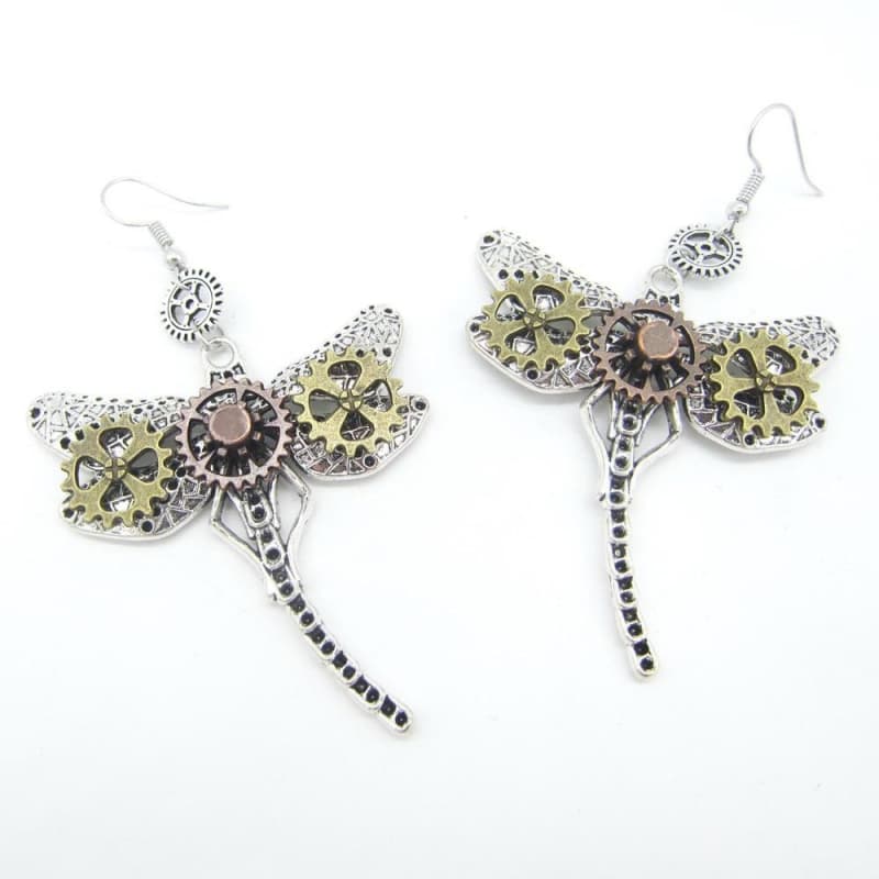 Boucles Steampunk - Libellules Mécaniques