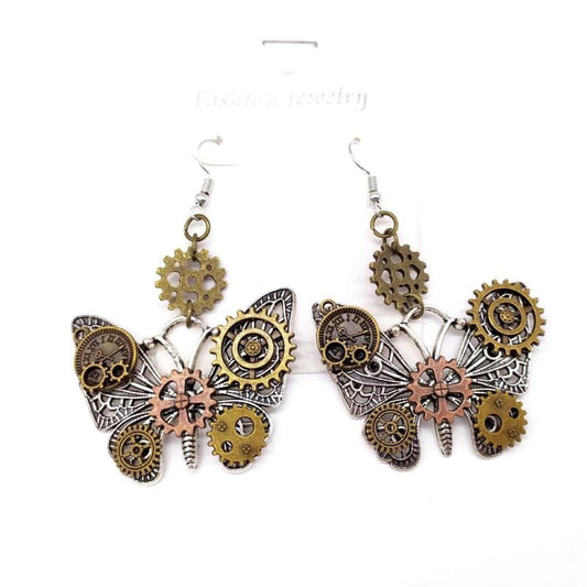 Boucles Steampunk - Papillons Mécaniques