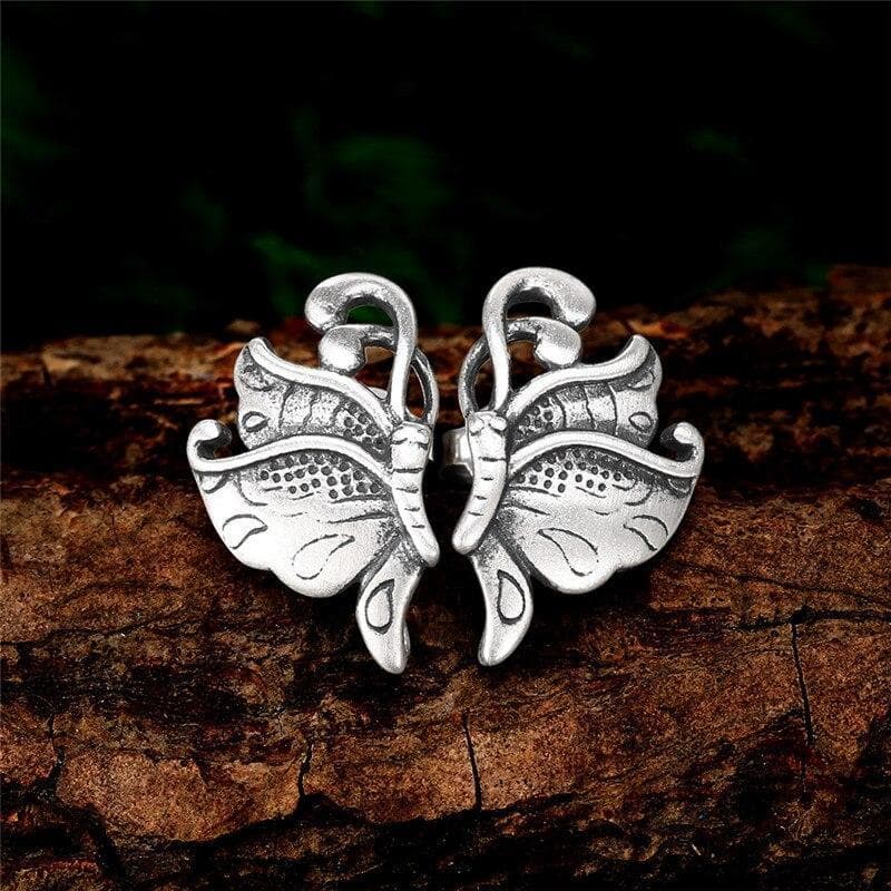 Boucles Steampunk - Papillons d' Argent