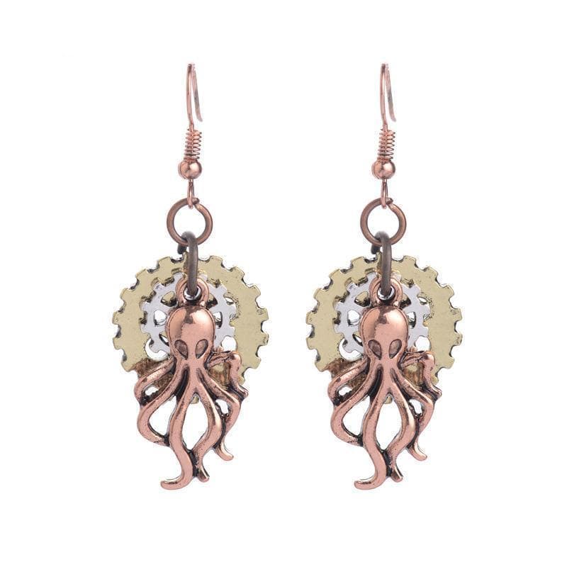 Boucles Steampunk - Pieuvres