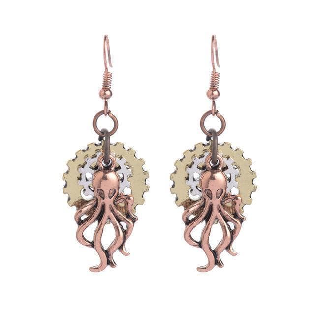 Boucles Steampunk - Pieuvres