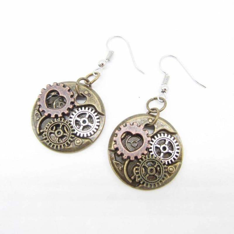 Boucle d Oreille Steampunk Femme - Watchcase