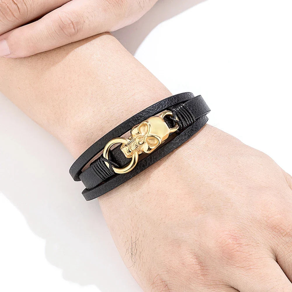 Bracelet Cuir Punk