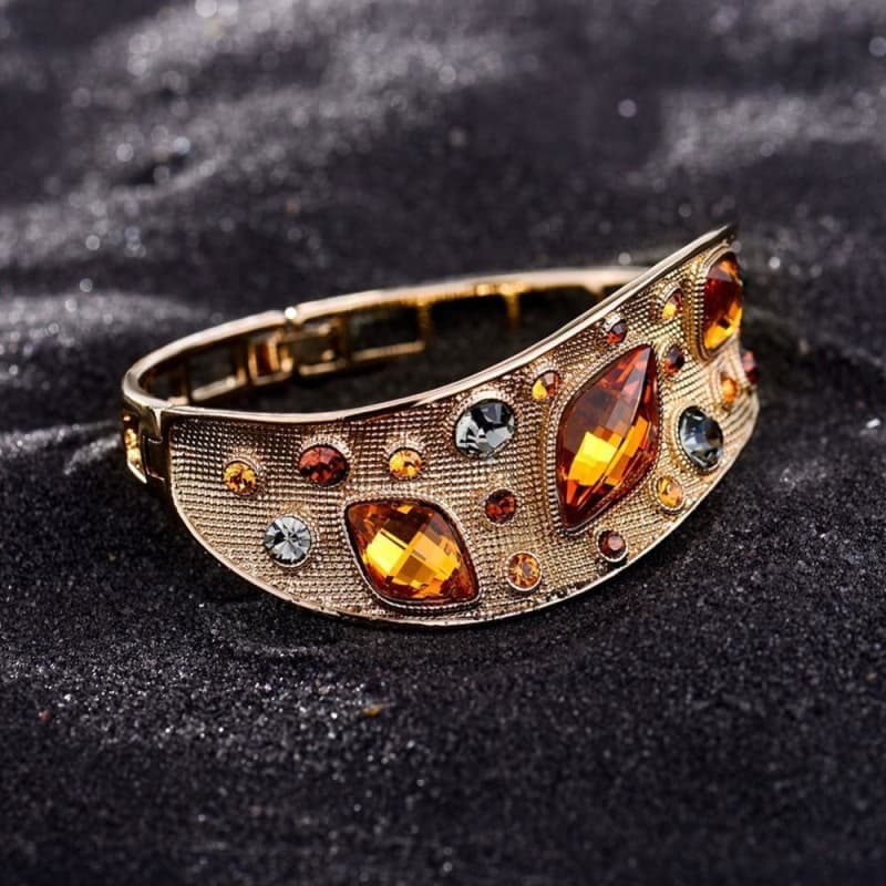 Bracelet Manchette Doree - Steampunk Style