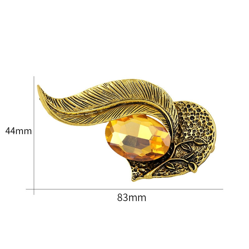Broche Steampunk - Plume Vintage-Passion Steampunk
