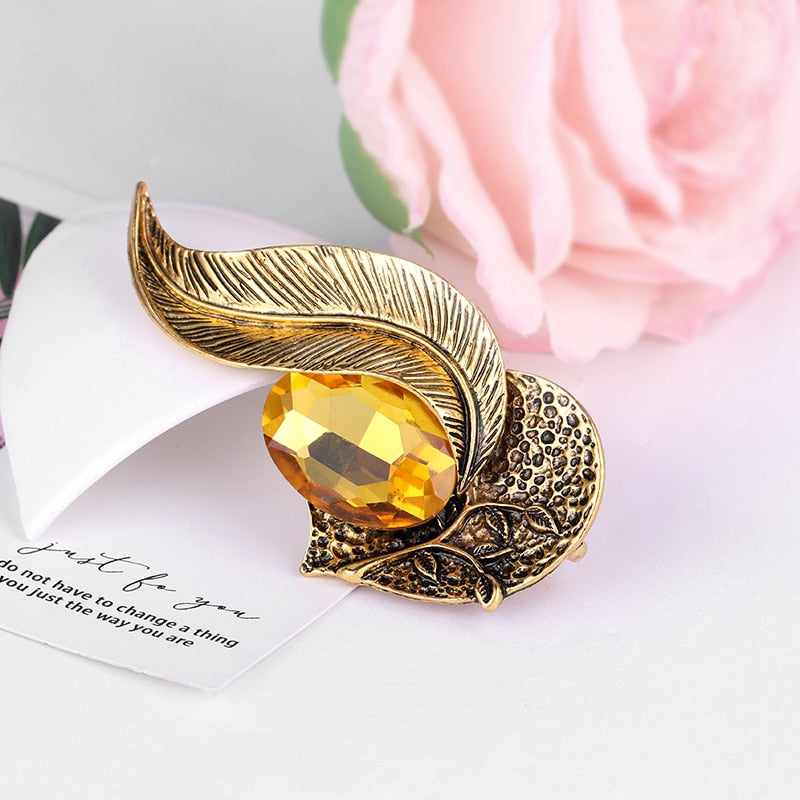 Broche Steampunk - Plume Vintage-Passion Steampunk