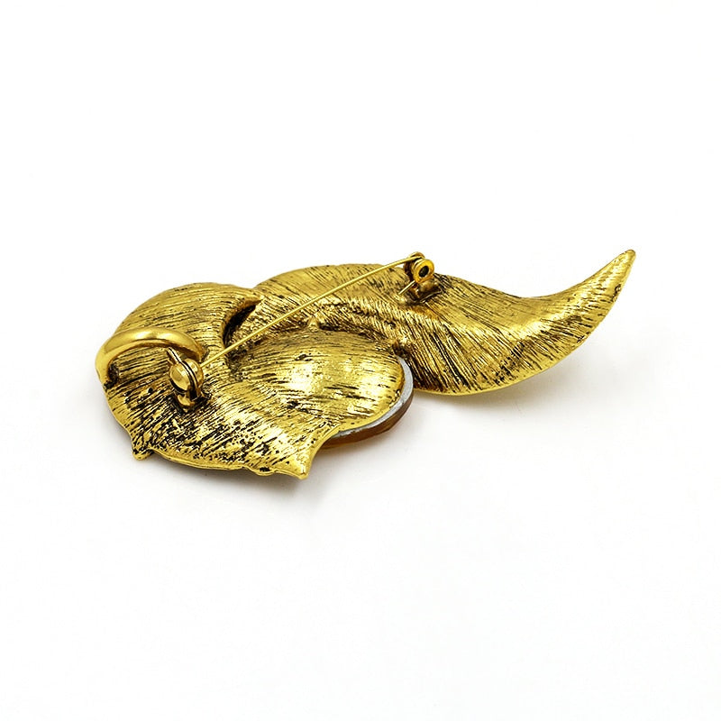 Broche Steampunk - Plume Vintage-Passion Steampunk