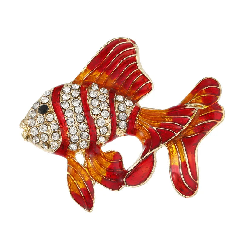 Broche Poisson Steampunk Coloré