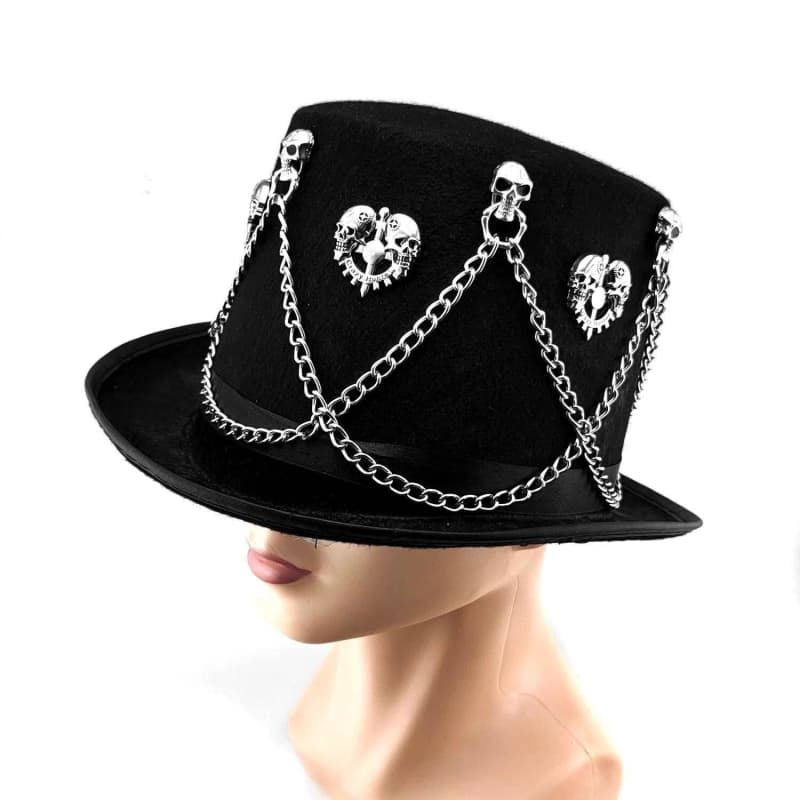 Chapeau Haut de Forme Noir - Gothique Style