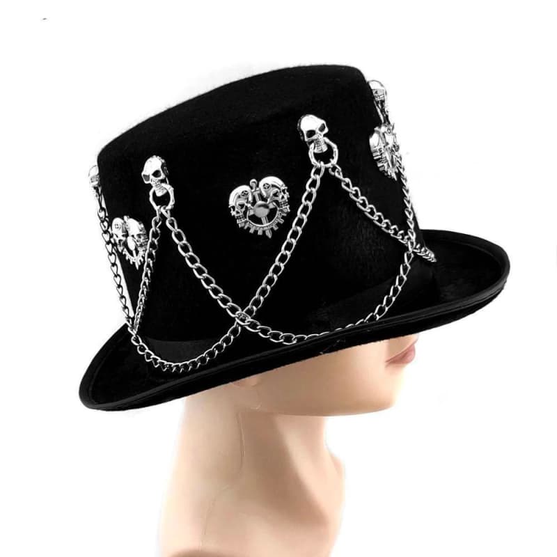 Chapeau Haut de Forme Noir - Gothique Style