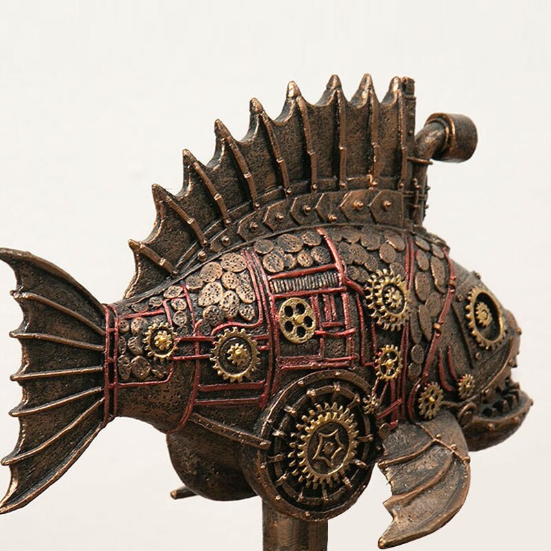 Décoration Steampunk - Piranha Mécanique