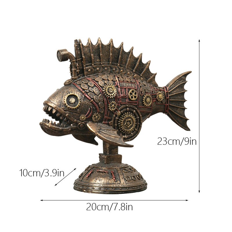 Décoration Steampunk - Piranha Mécanique