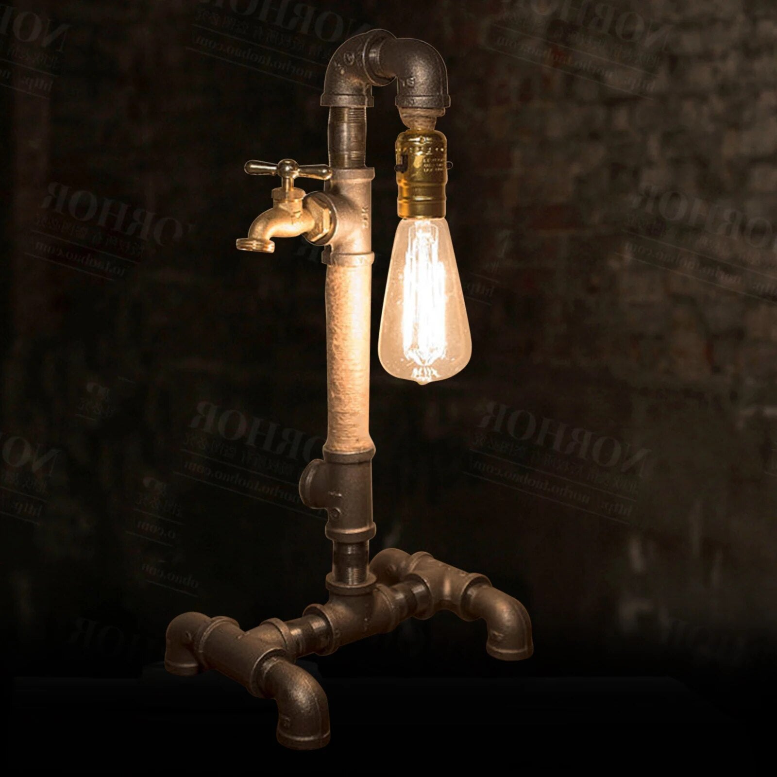 Lampe Tuyau Industriel Steampunk-Passion Steampunk
