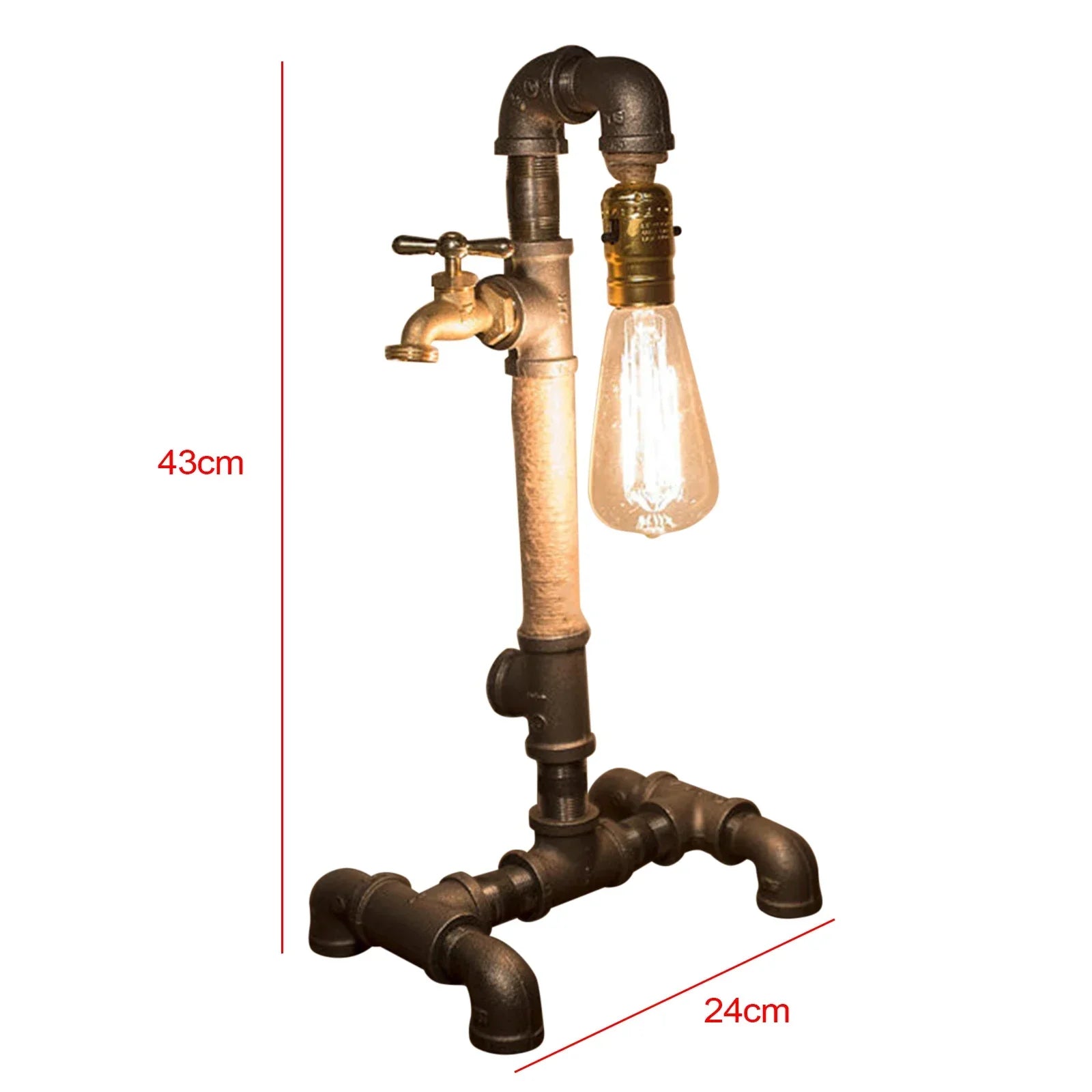 Lampe Tuyau Industriel Steampunk-Passion Steampunk