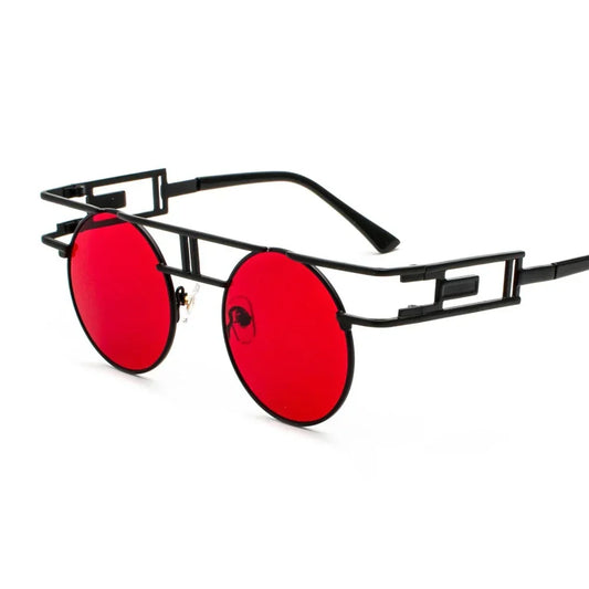 Lunettes Verres Rouges -  Steampunk Style