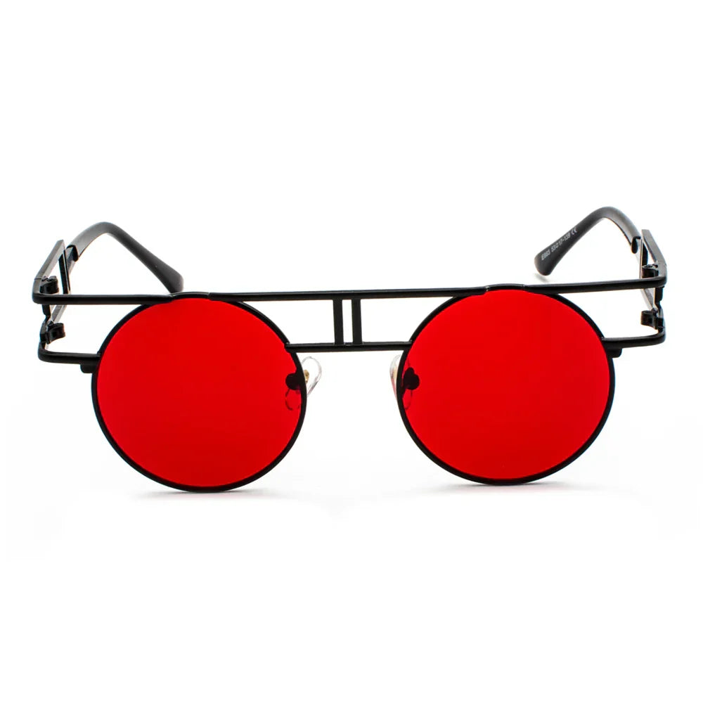 Lunettes Verres Rouges -  Steampunk Style