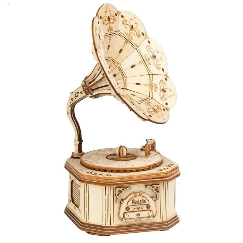 Maquette Gramophone en Bois DIY-Passion Steampunk