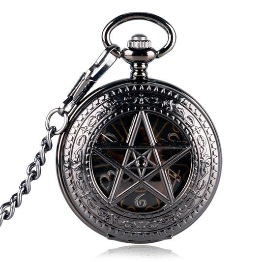 Montre Gothique a Gousset - Pentagramme-Passion Steampunk
