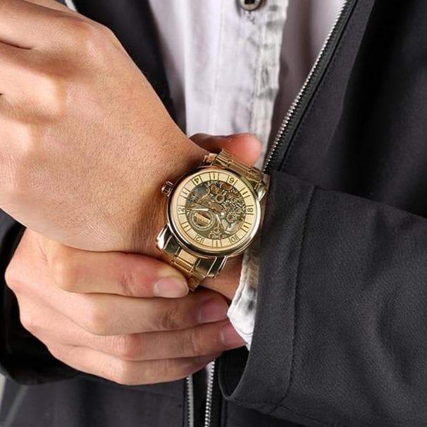 Montre Homme Squelette - Golden Boy